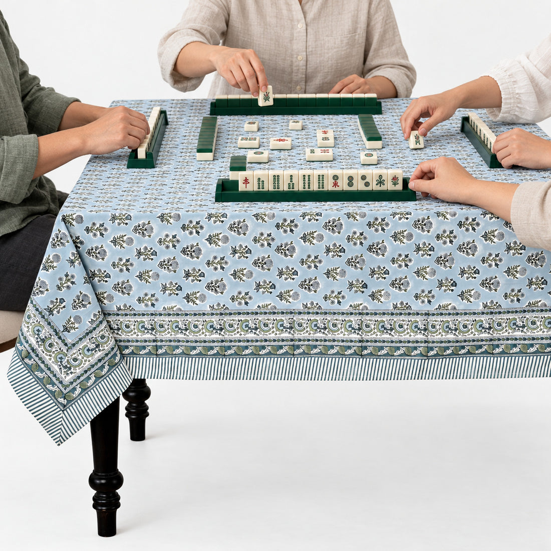 Harbor Blue Square & Rectangle Tablecloth