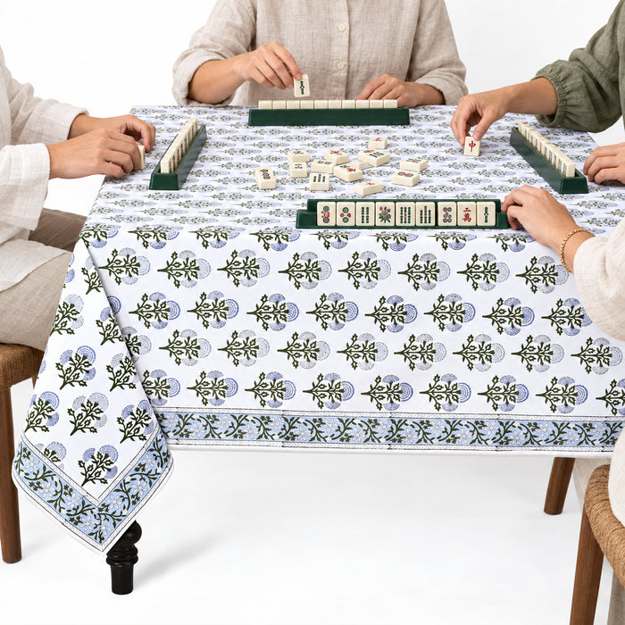 Mughal Buta Blue Square & Rectangle Tablecloth