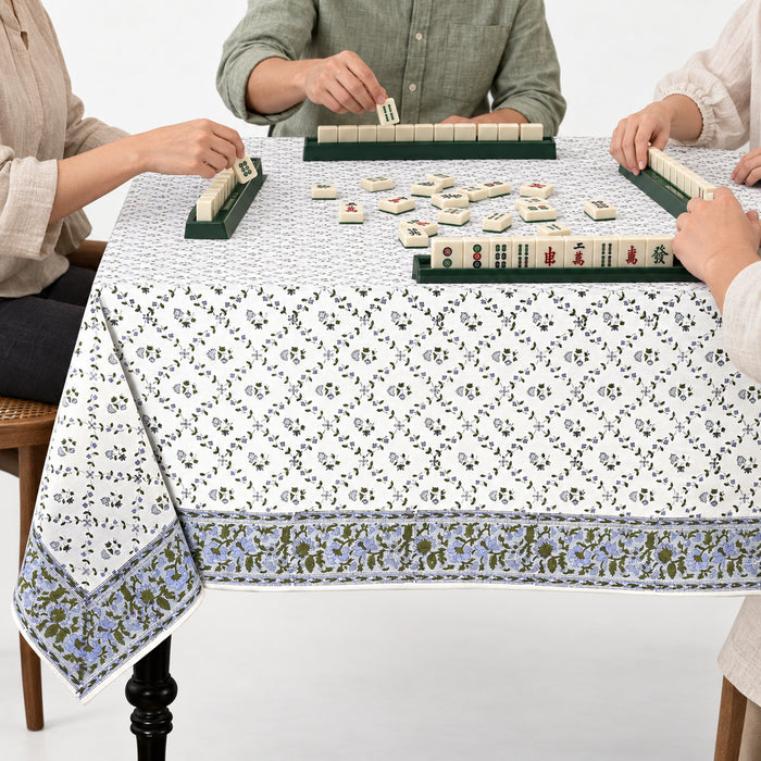 Powder Blue Square & Rectangle Tablecloth