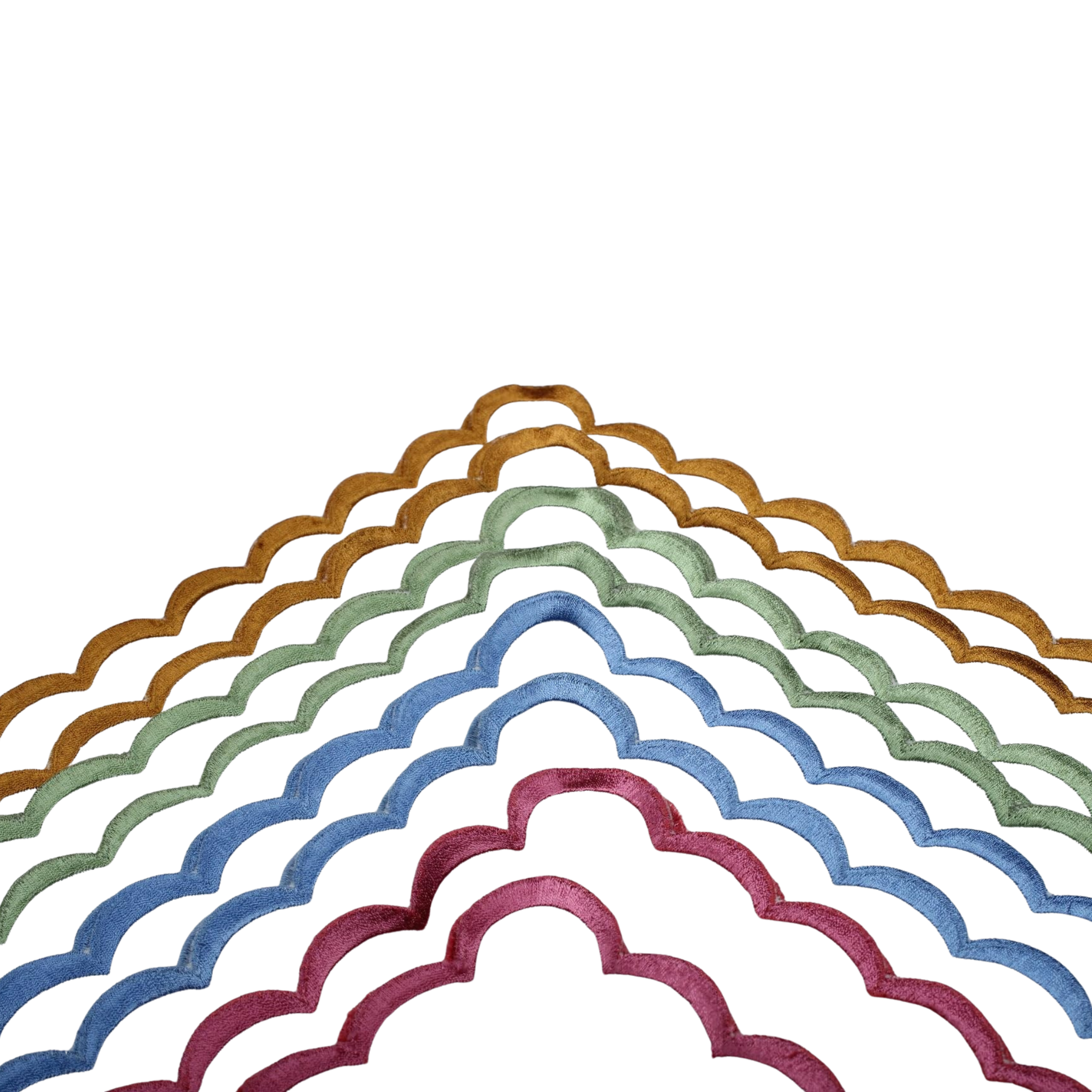 Set of colorful decorative arches on a white background