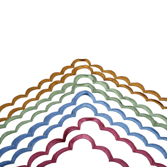 Set of colorful decorative arches on a white background