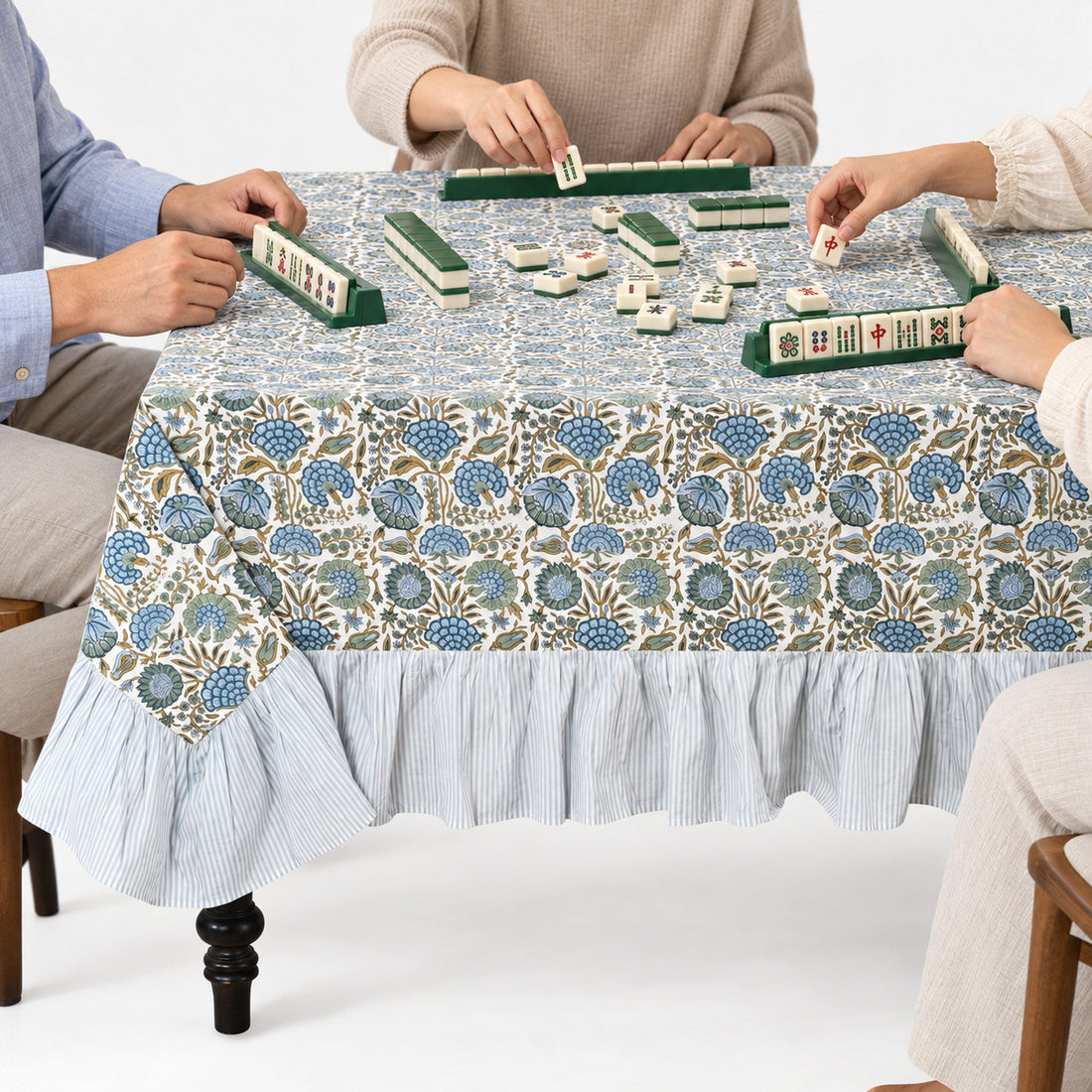 Ruffle Rectangle & Square Tablecloth - Asparagus Green