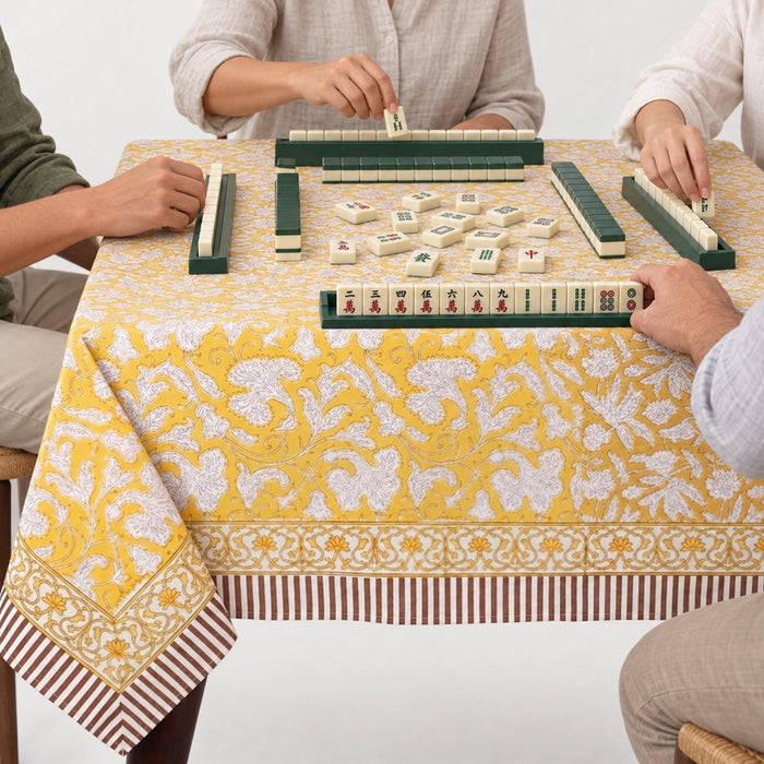 Saffron Yellow Square & Rectangle Tablecloth