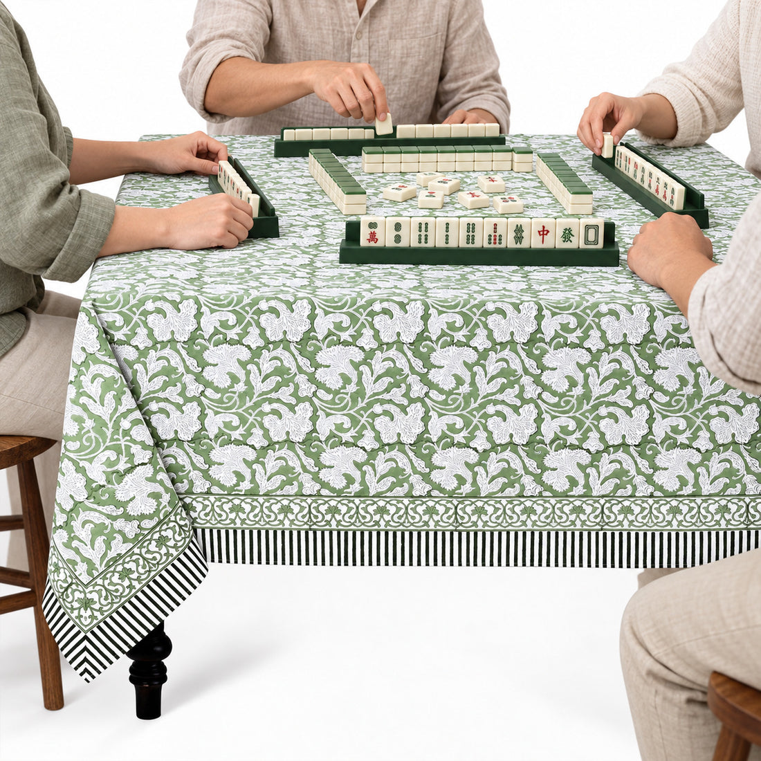 Sage Green Square & Rectangle Tablecloth