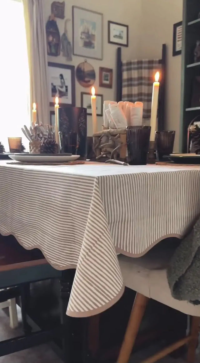 Dark Salmon Pink Square & Rectangle Tablecloth