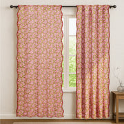 Strawberry Pink Scallop Curtain