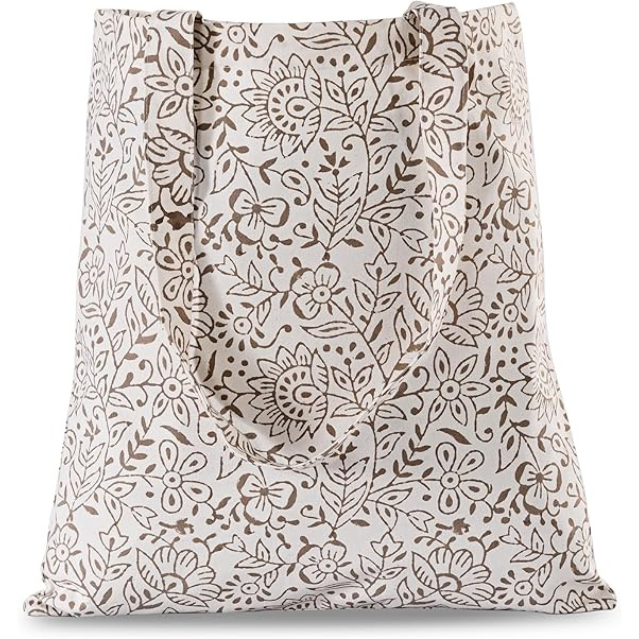 Floral patterned fabric on a white background