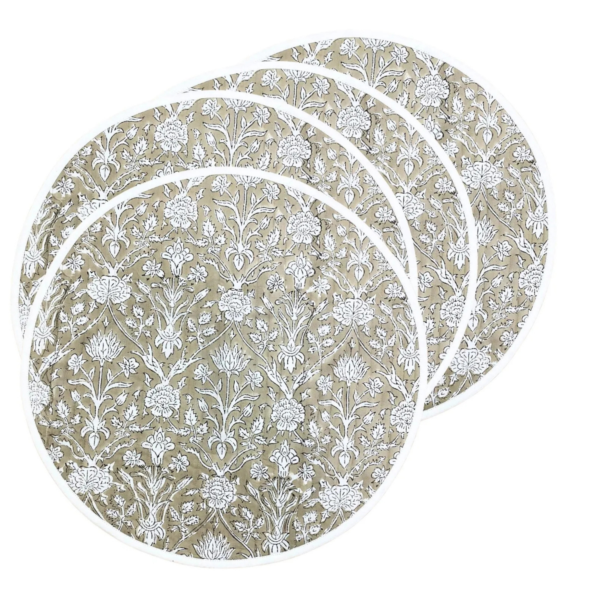 Taupe Round Placemat