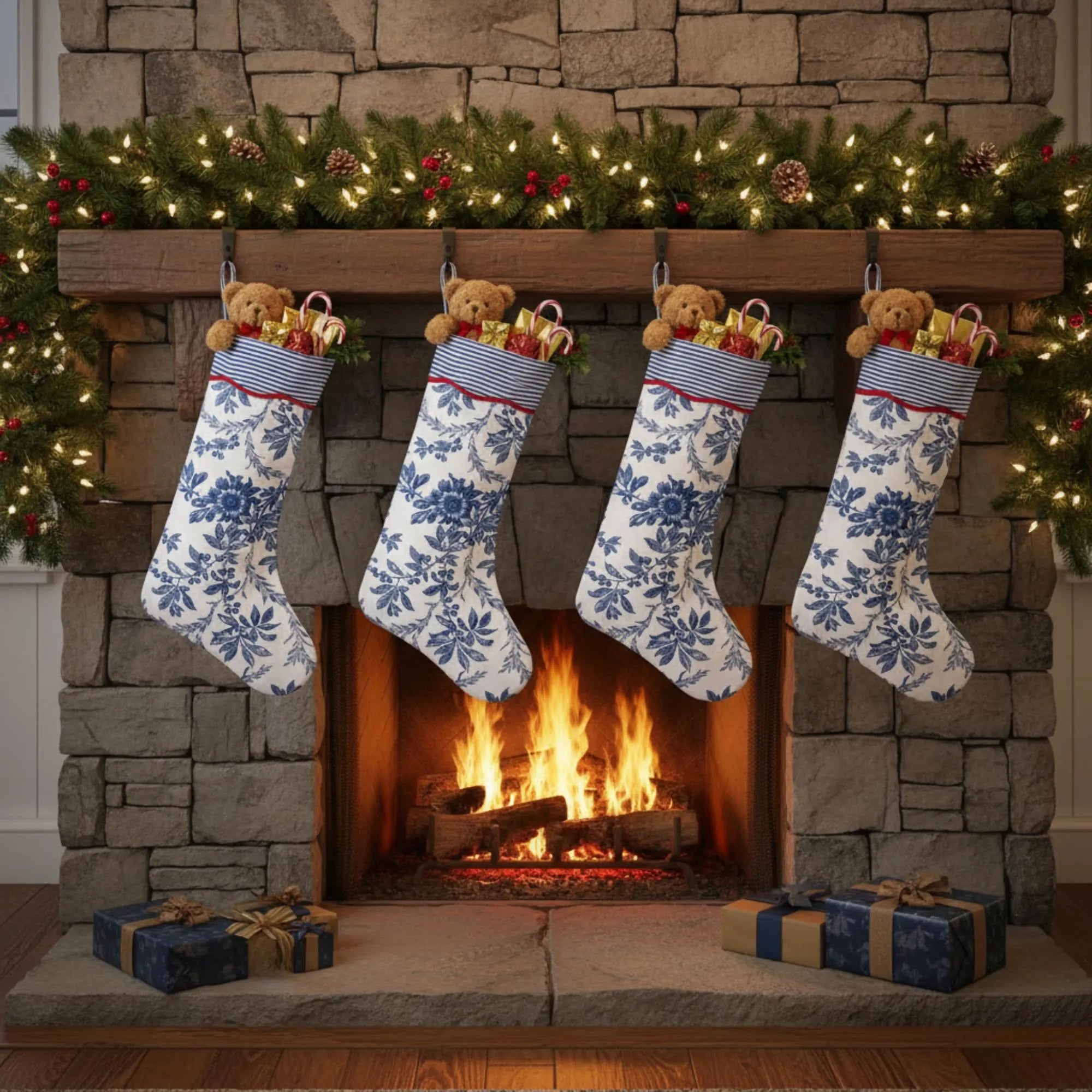 Incremental Blue Christmas Stocking