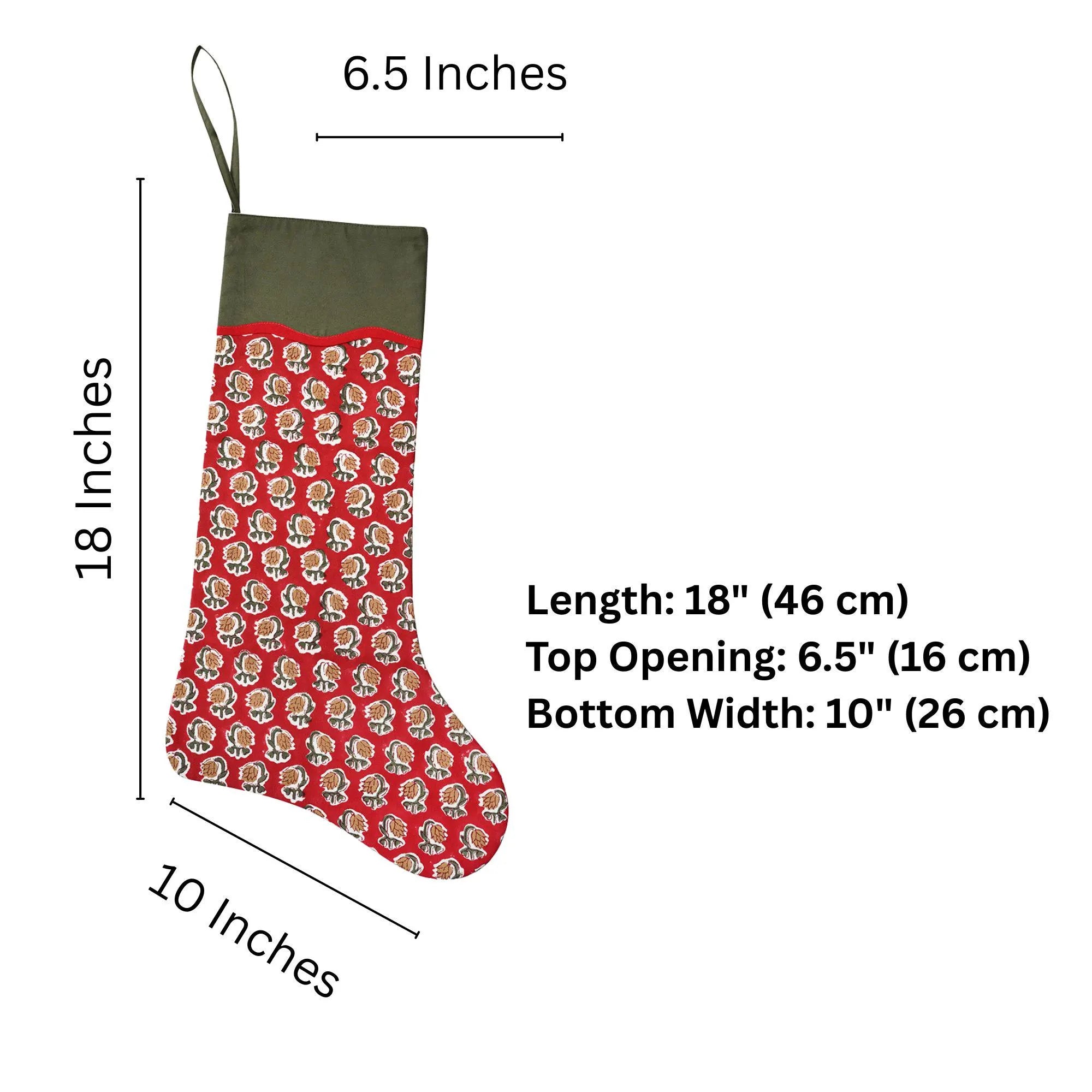 Chocolate Cosmos Red Christmas Stocking